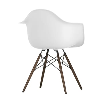 Eames Plastic Armchair RE DAW stol - 85 cotton white-dark maple - Vitra