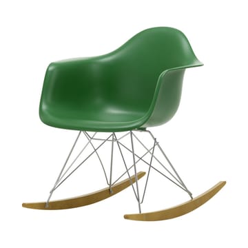 Eames Plastic Armchair RE RAR gungstol - 17 emerald -chrome-golden maple - Vitra