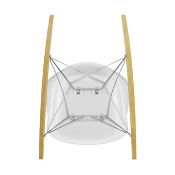 Eames Plastic Armchair RE RAR gungstol - 85 cotton white-chrome-golden maple - Vitra