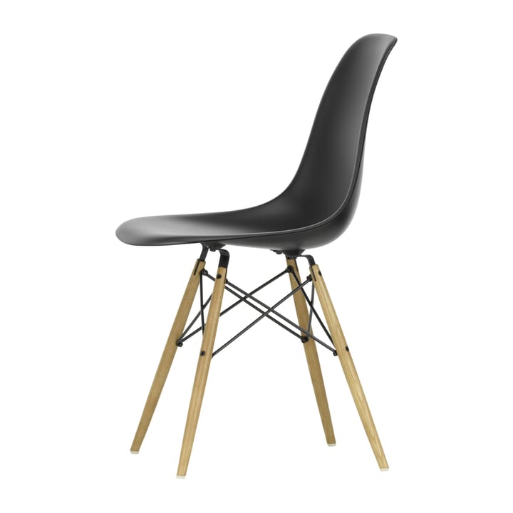 Eames plastic side chair DSW stol askben, Deep black Vitra