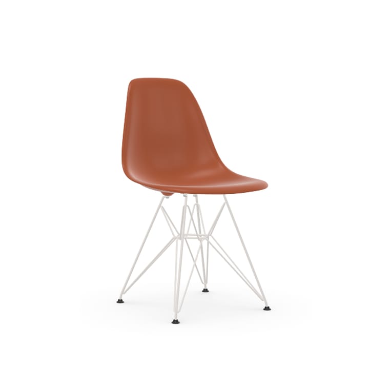 Eames Plastic Side Chair RE DSR stol - 43 rusty orange-white - Vitra