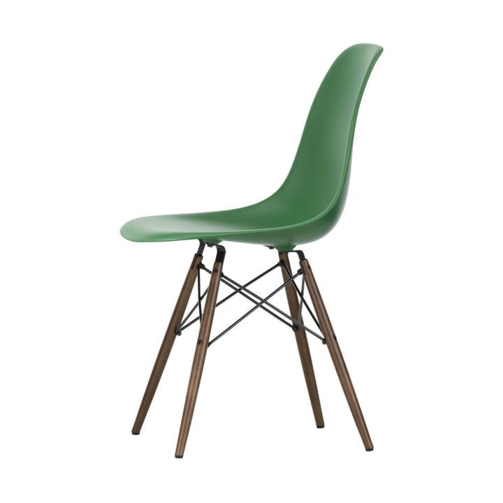 Eames Plastic Side Chair RE DSW stol, 17 emerald -dark maple Vitra