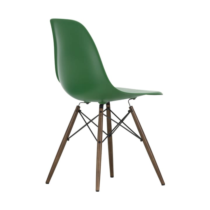 Eames Plastic Side Chair RE DSW stol, 17 emerald -dark maple Vitra