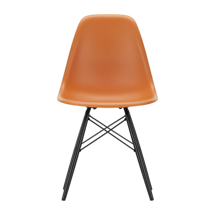 Eames Plastic Side Chair RE DSW stol - 43 rusty orange-black maple - Vitra