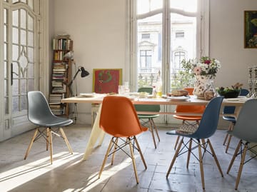 Eames Plastic Side Chair RE DSW stol - 83 sea blue-ash - Vitra