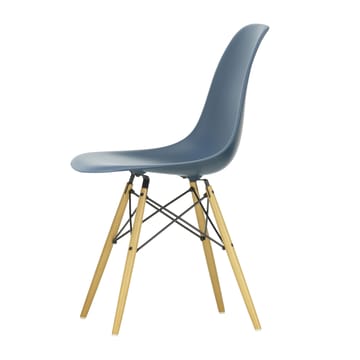 Eames Plastic Side Chair RE DSW stol - 83 sea blue-golden maple - Vitra