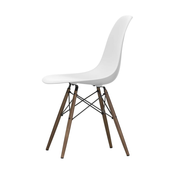 Eames Plastic Side Chair RE DSW stol, 85 cotton white-dark maple Vitra