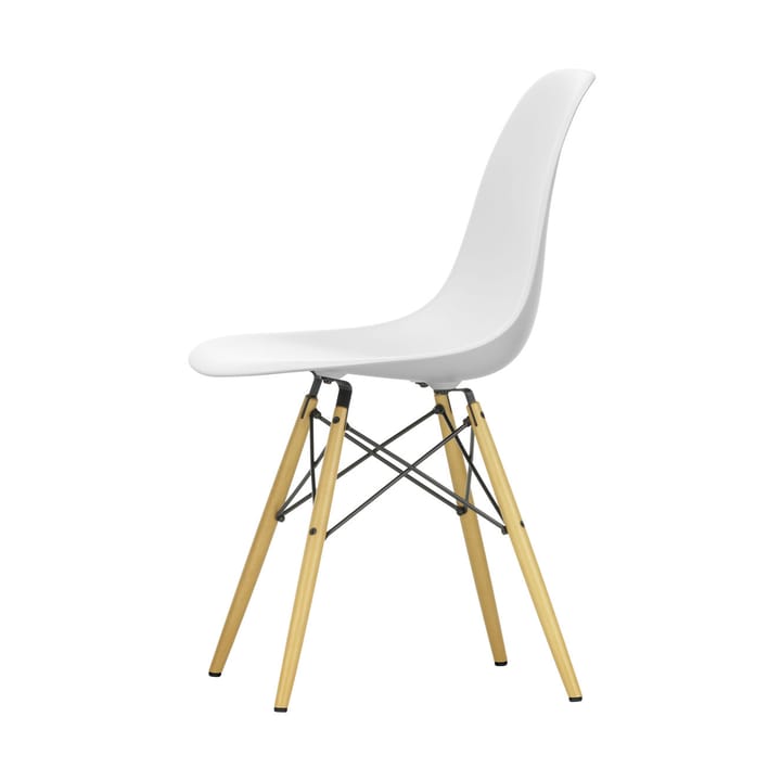 Eames Plastic Side Chair RE DSW stol, 85 cotton white-golden maple Vitra