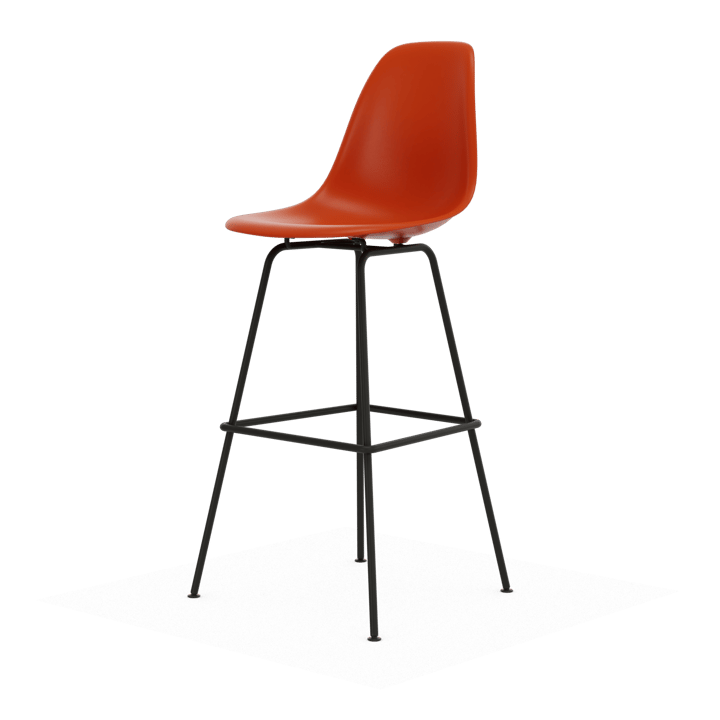 Eames Plastic Stool RE barpall - High Rust orange-black - Vitra