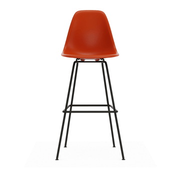 Eames Plastic Stool RE barpall - High Rust orange-black - Vitra