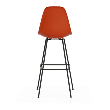 Eames Plastic Stool RE barpall - High Rust orange-black - Vitra