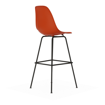 Eames Plastic Stool RE barpall - High Rust orange-black - Vitra