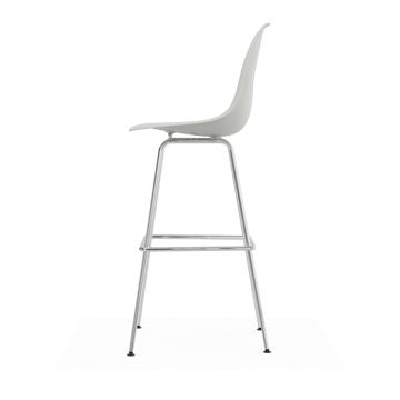 Eames Plastic Stool RE barpall - High White-chrome - Vitra