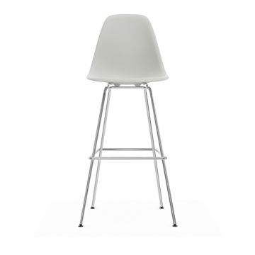 Eames Plastic Stool RE barpall - High White-chrome - Vitra