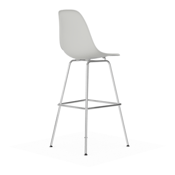 Eames Plastic Stool RE barpall - High White-chrome - Vitra