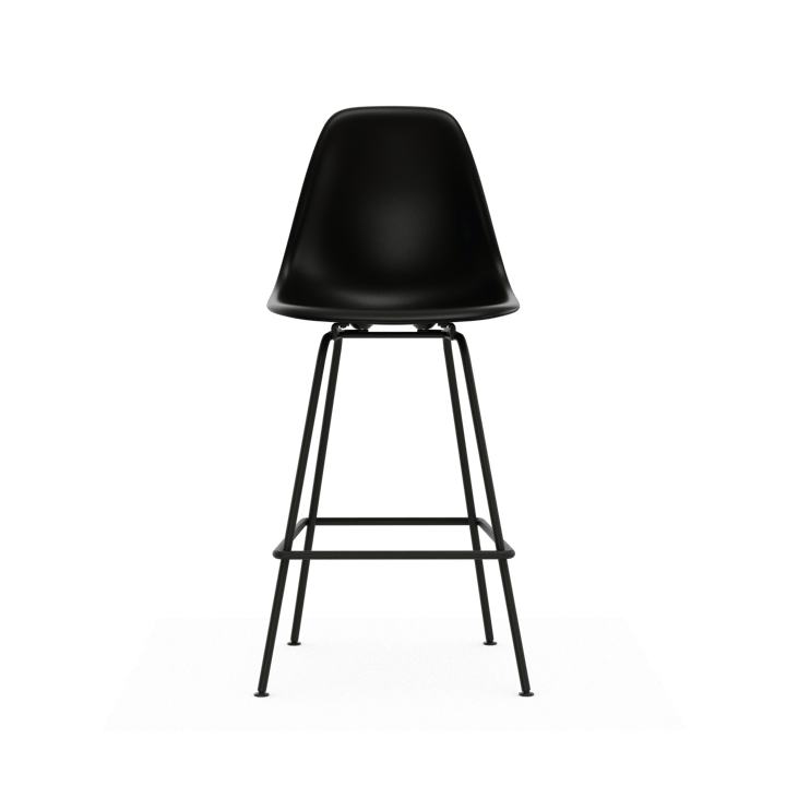 Eames Plastic Stool RE barpall, Medium Black-black Vitra