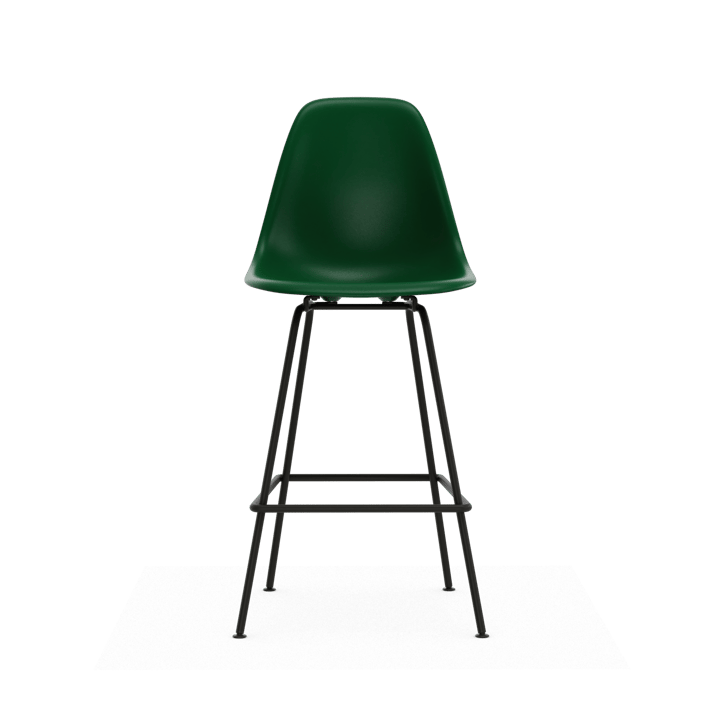 Eames Plastic Stool RE barpall, Medium Emerald green-black Vitra