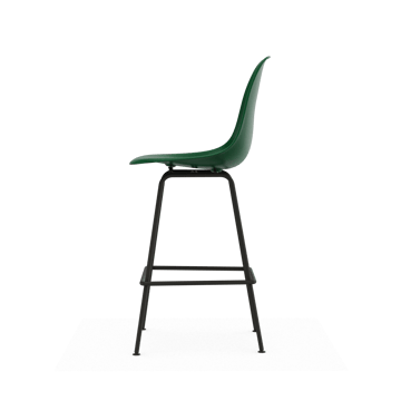 Eames Plastic Stool RE barpall - Medium Emerald green-black - Vitra