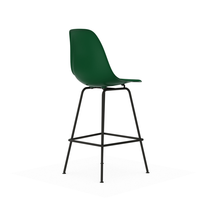 Eames Plastic Stool RE barpall, Medium Emerald green-black Vitra