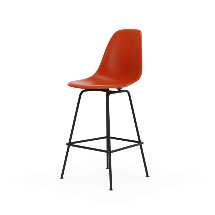 Eames Plastic Stool RE barpall - Medium Rust orange-black - Vitra