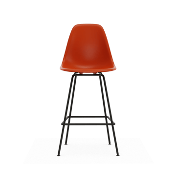 Eames Plastic Stool RE barpall - Medium Rust orange-black - Vitra