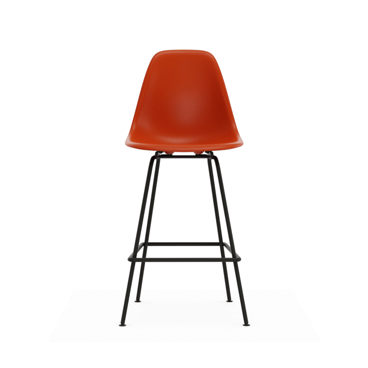 Eames Plastic Stool RE barpall - Medium Rust orange-black - Vitra