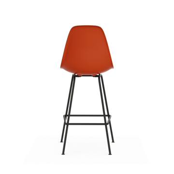 Eames Plastic Stool RE barpall - Medium Rust orange-black - Vitra