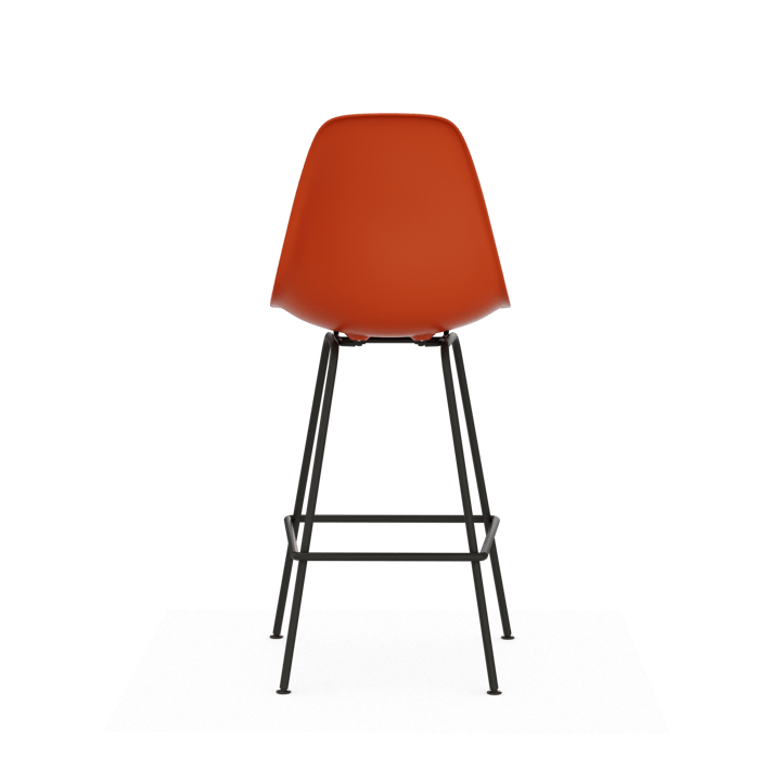 Eames Plastic Stool RE barpall - Medium Rust orange-black - Vitra