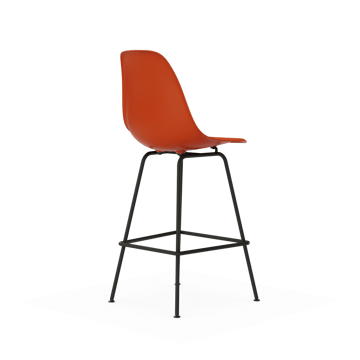 Eames Plastic Stool RE barpall - Medium Rust orange-black - Vitra