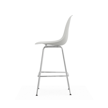 Eames Plastic Stool RE barpall - Medium White-chrome - Vitra