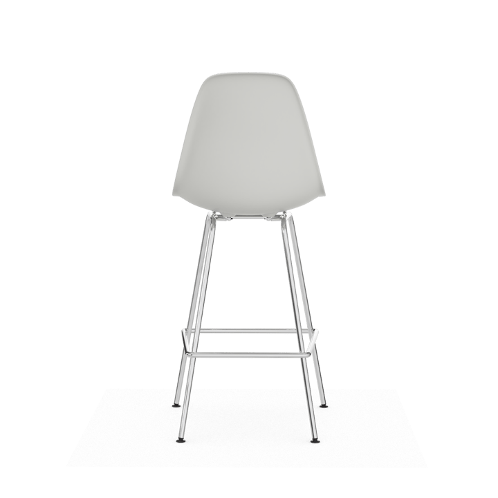 Eames Plastic Stool RE barpall, Medium White-chrome Vitra