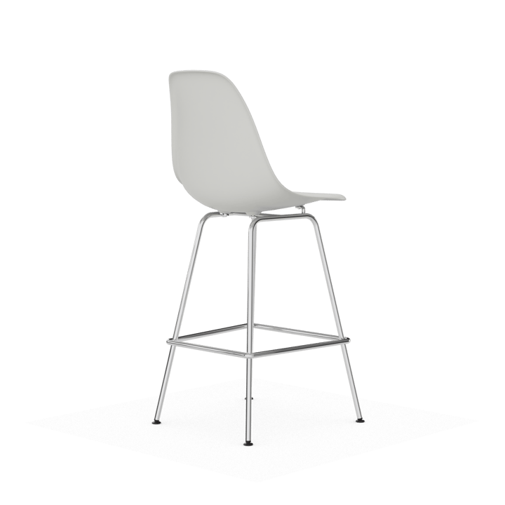 Eames Plastic Stool RE barpall, Medium White-chrome Vitra