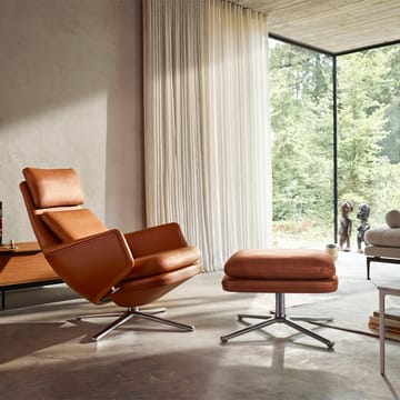 Grand Relax fåtölj Leather premium F - 69 marron-Aluminium - Vitra