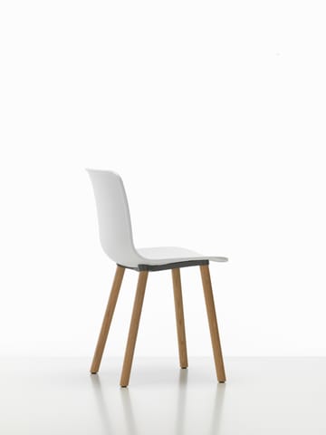 HAL RE wood stol - Cotton white-natural oak - Vitra