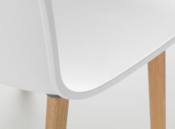 HAL RE wood stol - Cotton white-natural oak - Vitra