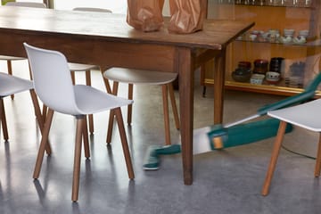 HAL RE wood stol - Cotton white-natural oak - Vitra