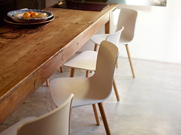 HAL RE wood stol - Cotton white-natural oak - Vitra