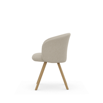 Mikado Armchair stol - Nubia Cream-pearl-natural oak - Vitra