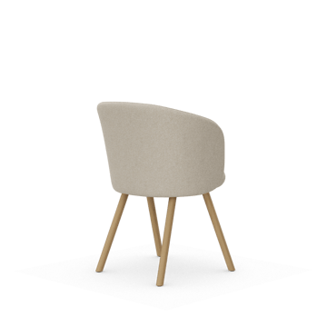 Mikado Armchair stol - Nubia Cream-pearl-natural oak - Vitra