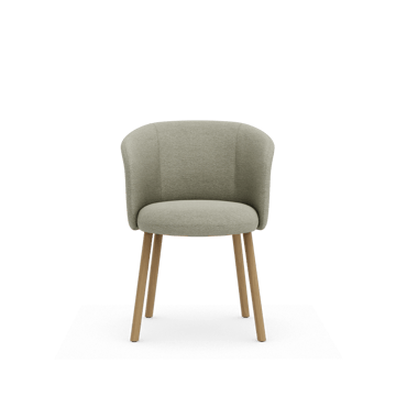 Mikado Armchair stol - Nubia Cream-sand-natural oak - Vitra