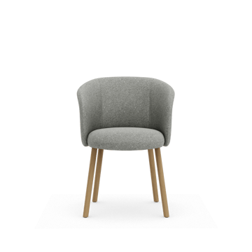 Mikado Armchair stol - Nubia Cream-sierra grey-natural oak - Vitra