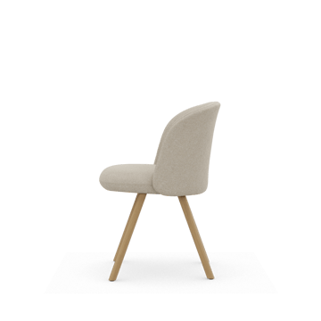 Mikado Side Chair stol - Nubia Cream-pearl-natural oak - Vitra