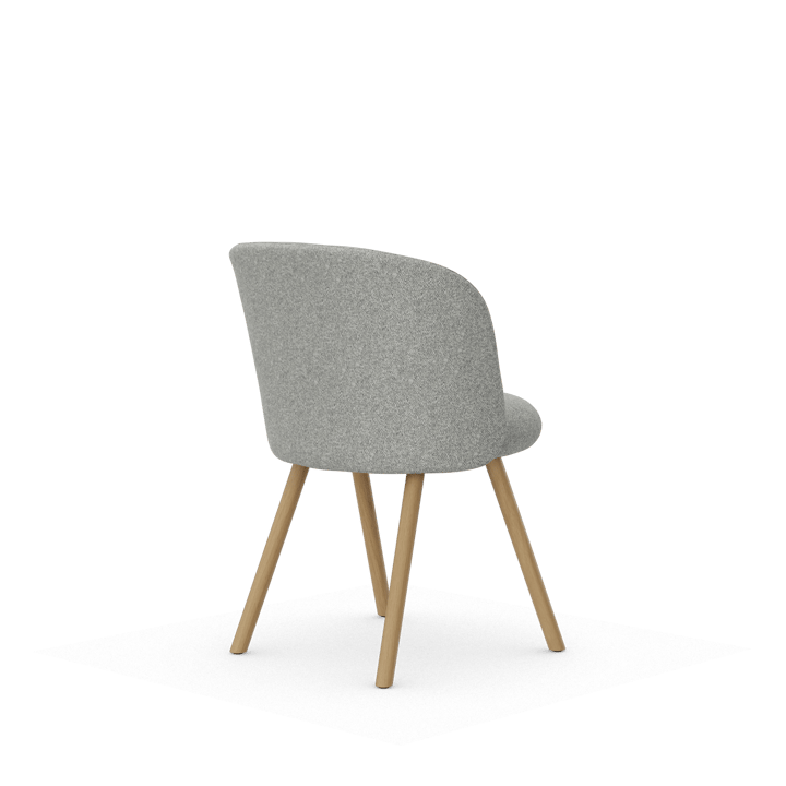 Mikado Side Chair stol, Nubia Cream-sierra grey-natural oak Vitra