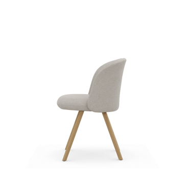 Mikado Side Chair stol - Nubia Ivory-pearl-natural oak - Vitra