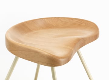 Tabouret No 307 pall - Oak-Prouvé blanc colombe - Vitra