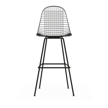 Wire Stool barpall - High Black - Vitra