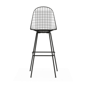 Wire Stool barpall - High Black - Vitra