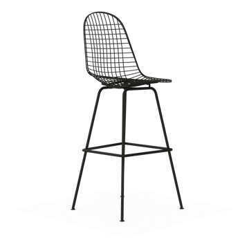 Wire Stool barpall - High Black - Vitra