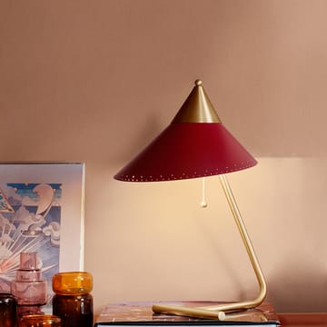 Brass Top bordslampa - rusty red, mässingsstativ - Warm Nordic