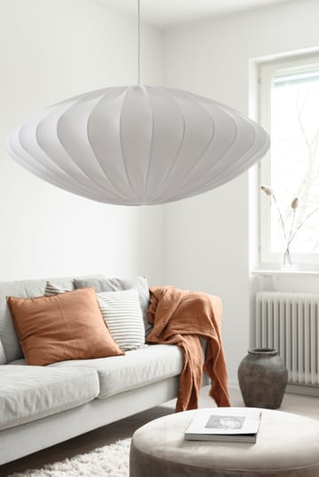 Ellipse lampskärm 80 cm bomull - Vit - Watt & Veke